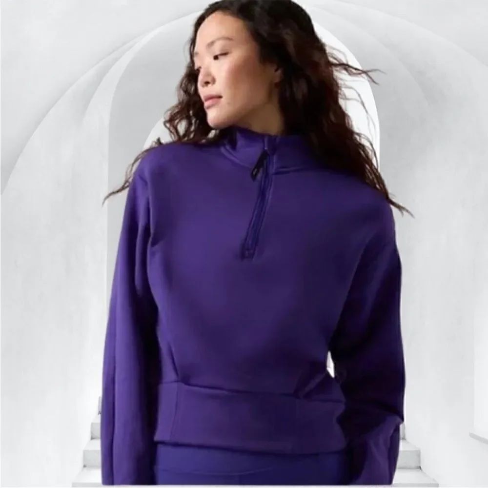 Athleta Altitude Polartec Half Zip Sweatshirt Women Size M